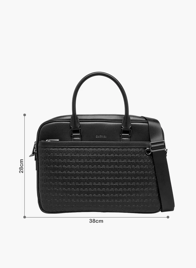 دوتشيني Men Textured Laptop Bag